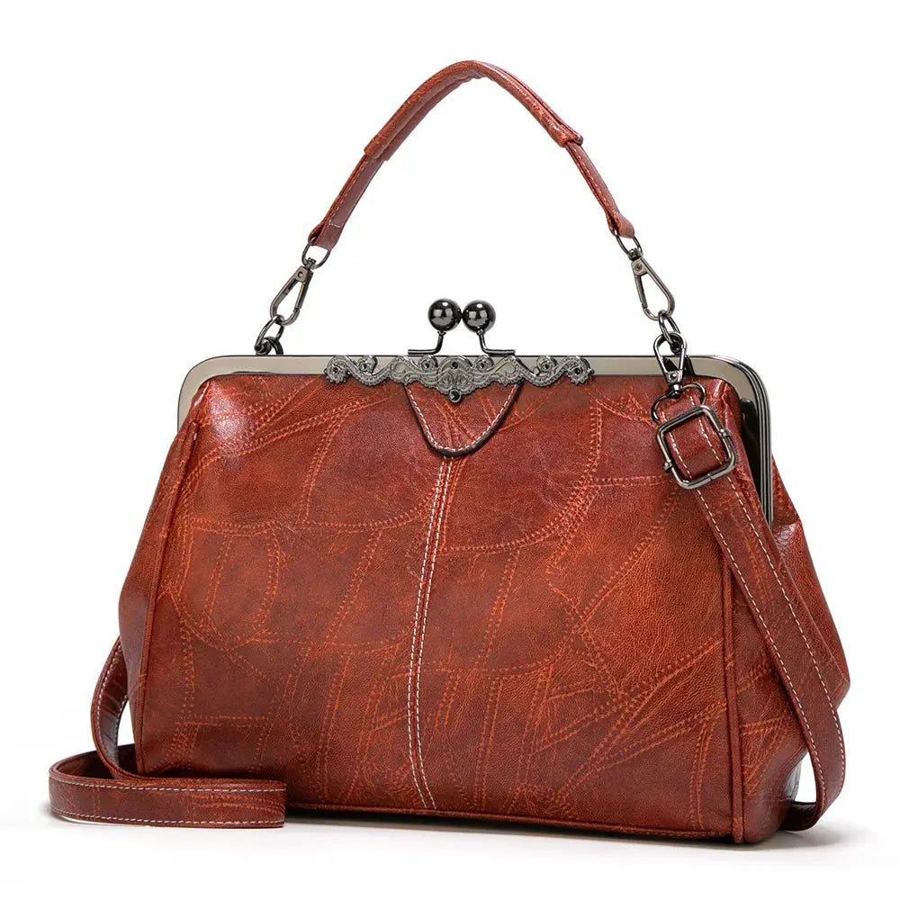 Klassischer Charme Vintage Leder Tasche