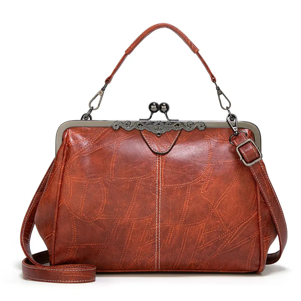 Klassischer Charme Vintage Leder Tasche