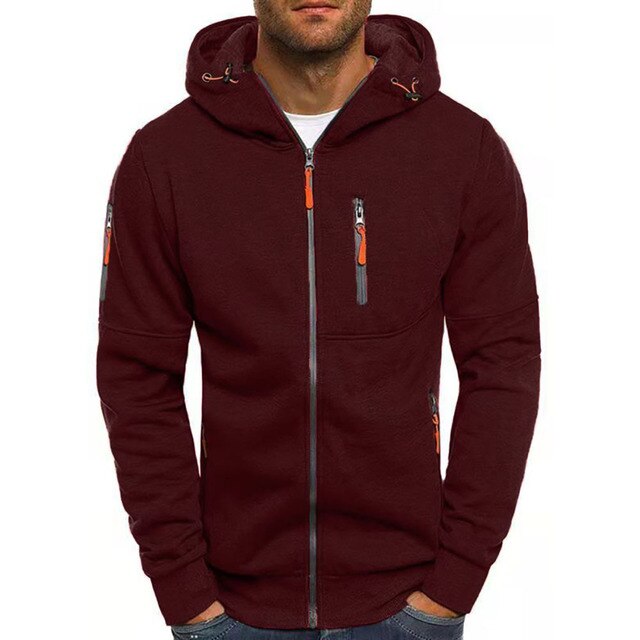 Herren Sportliche Hoodie-Jacke