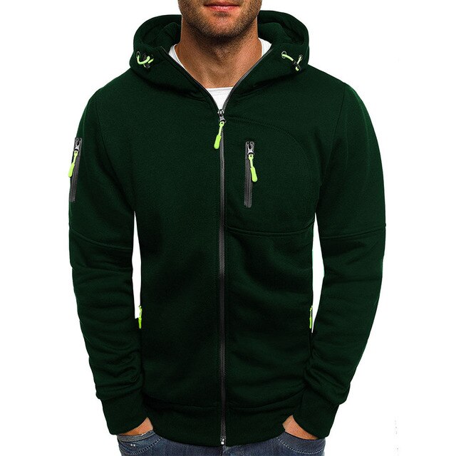 Herren Sportliche Hoodie-Jacke