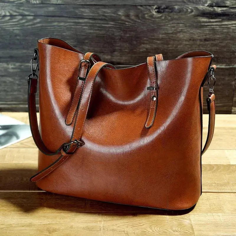 Zeitlose Eleganz Vintage Lederschultertasche