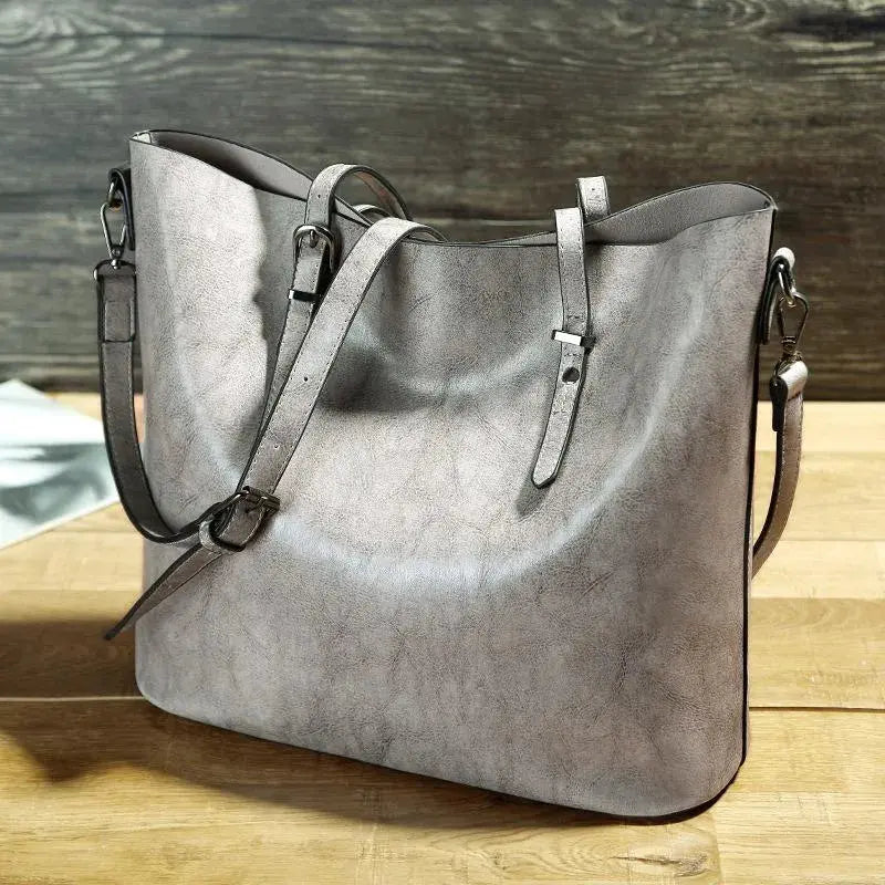 Zeitlose Eleganz Vintage Lederschultertasche