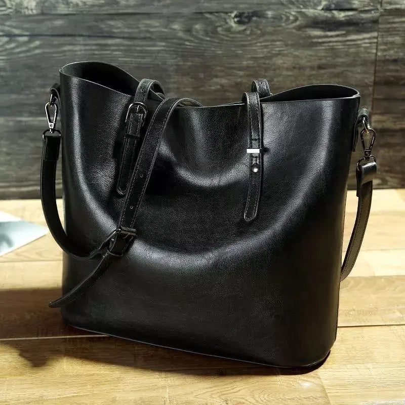 Zeitlose Eleganz Vintage Lederschultertasche