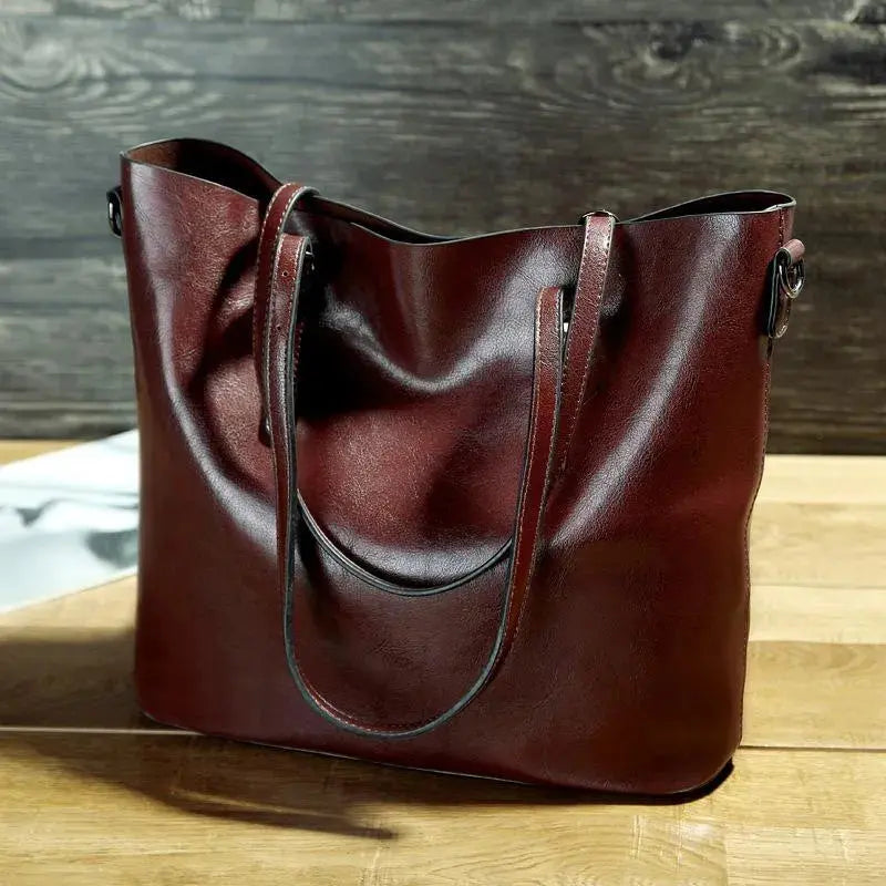 Zeitlose Eleganz Vintage Lederschultertasche