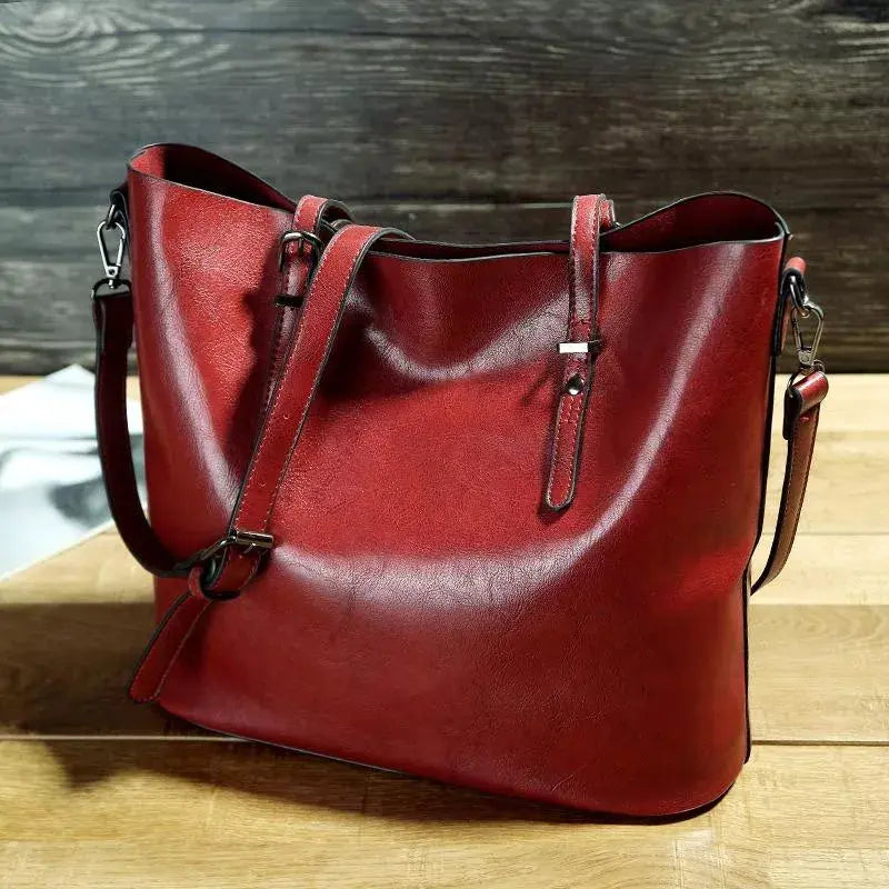 Zeitlose Eleganz Vintage Lederschultertasche