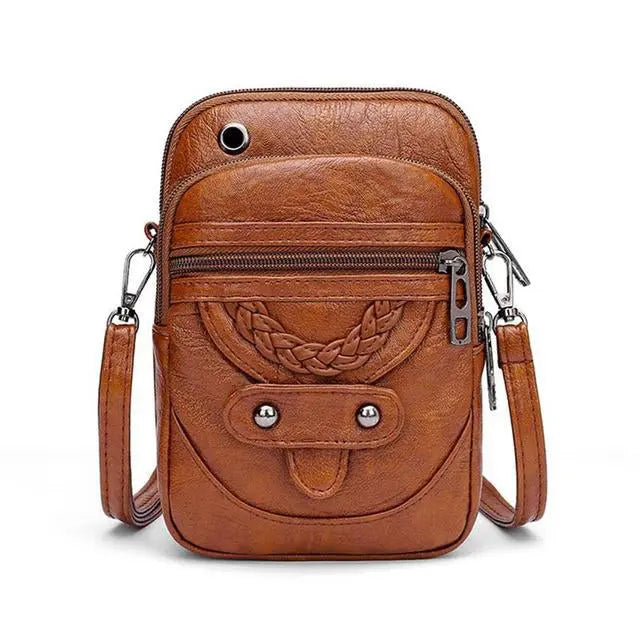 Leder-Crossbody-Tasche