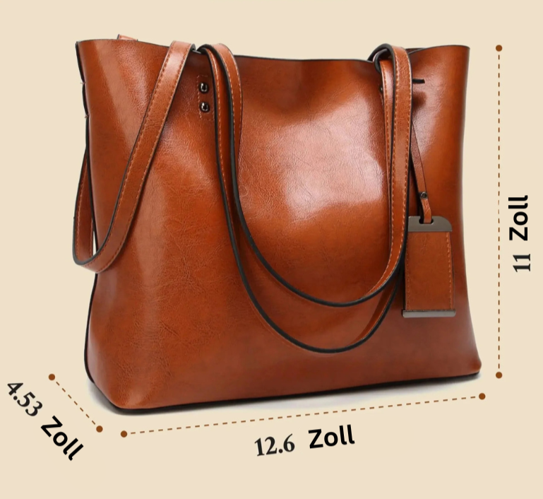 Zeitlose Eleganz Vintage Lederschultertasche