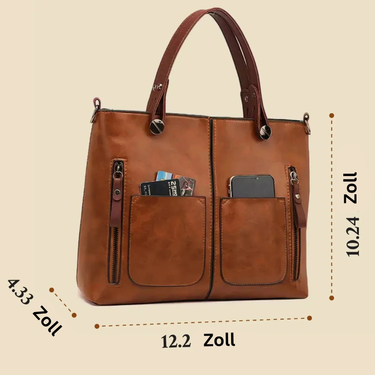 Elegante Lederschultertasche