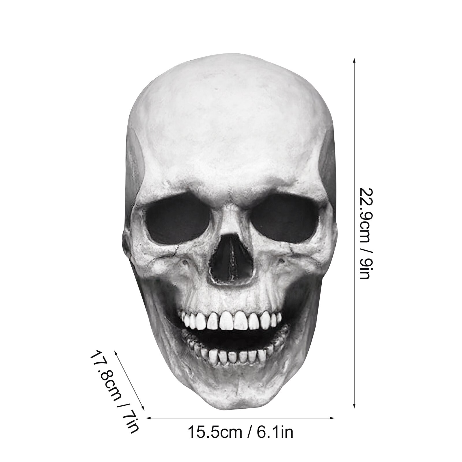 3D Full Head Evil Skull Mask