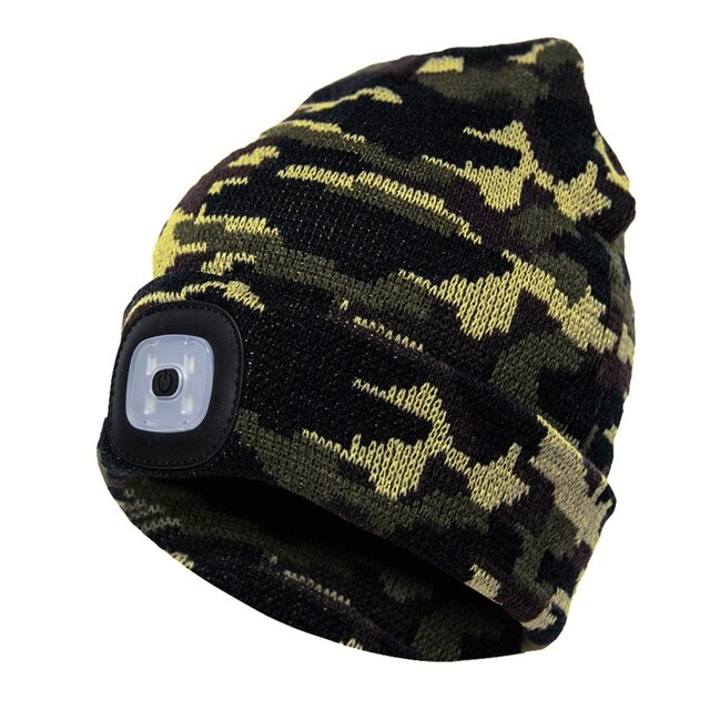 Light Hat™ - Abnehmbare LED-Stirnlampe Beanie Hat