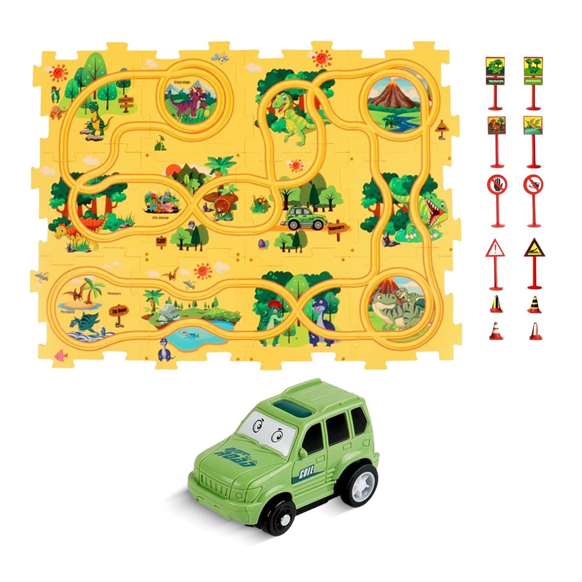 Eco Speed - Puzzle Einer Elektrischen Rennbahn (25-Teiliges Set)