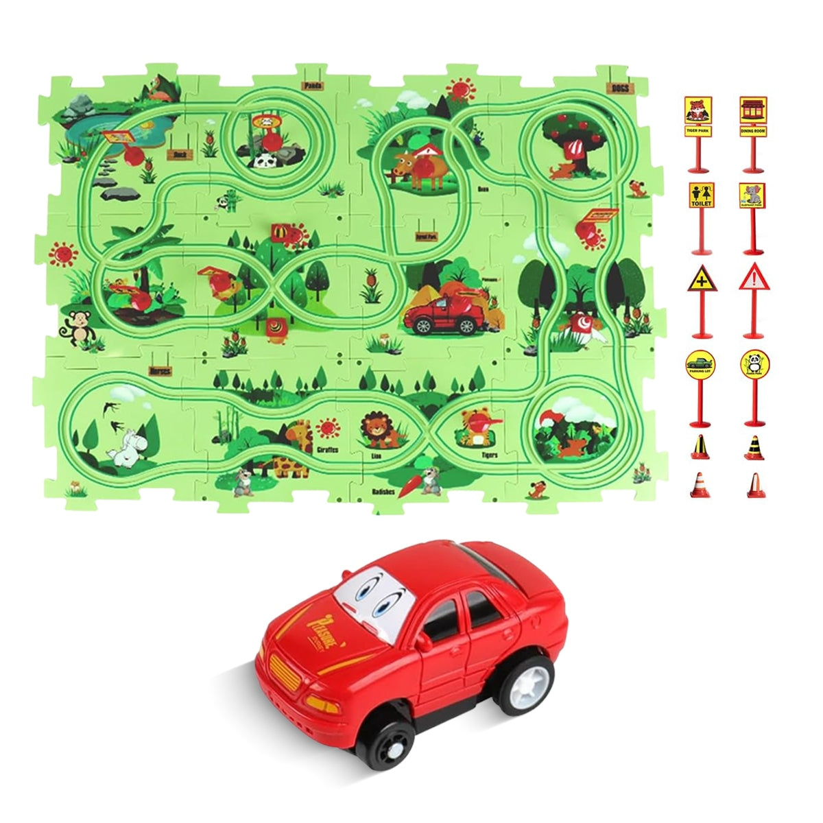 Eco Speed - Puzzle Einer Elektrischen Rennbahn (25-Teiliges Set)