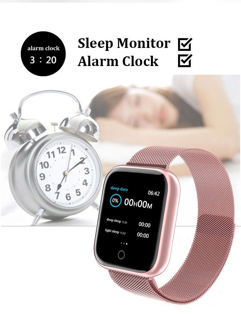 Smart Clock Fitness Tracker Quadratische Smart-Uhr Stunde