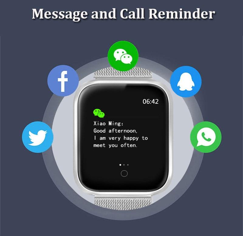 Smart Clock Fitness Tracker Quadratische Smart-Uhr Stunde