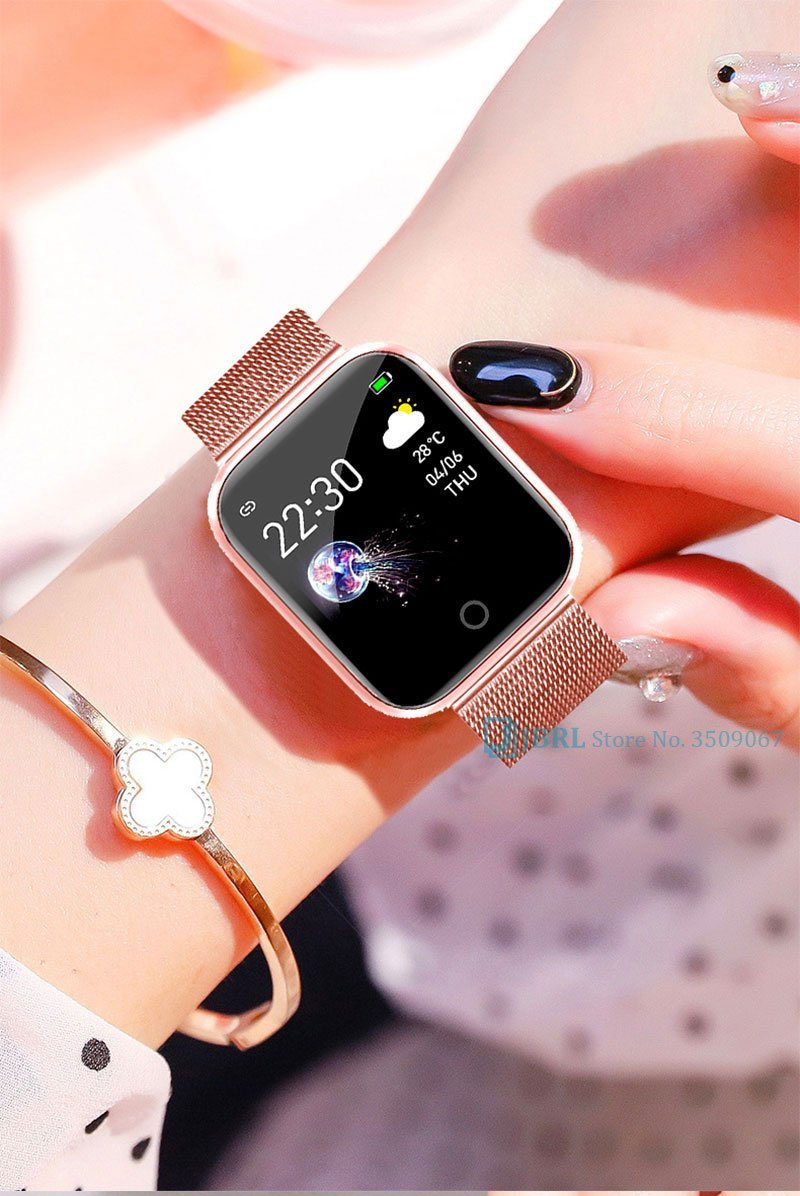 Smart Clock Fitness Tracker Quadratische Smart-Uhr Stunde